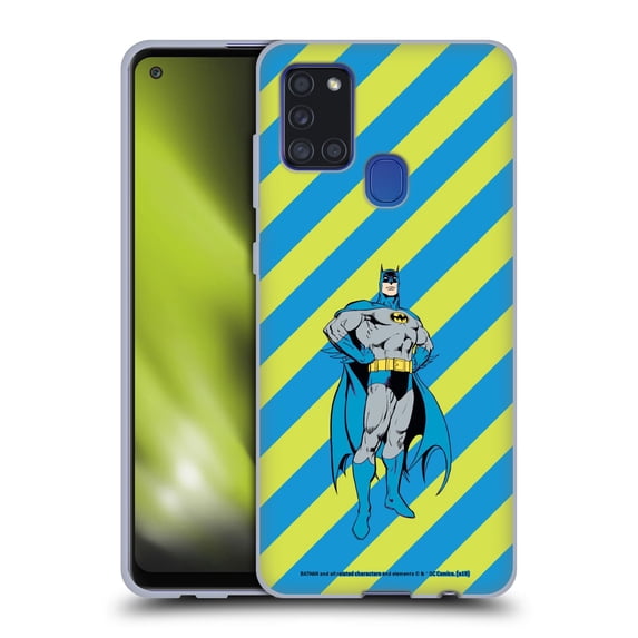 Head Case Designs Officially Licensed Batman DC Comics Vintage Fashion Stripes Soft Gel Case Compatible with Samsung Galaxy A21s (2020)