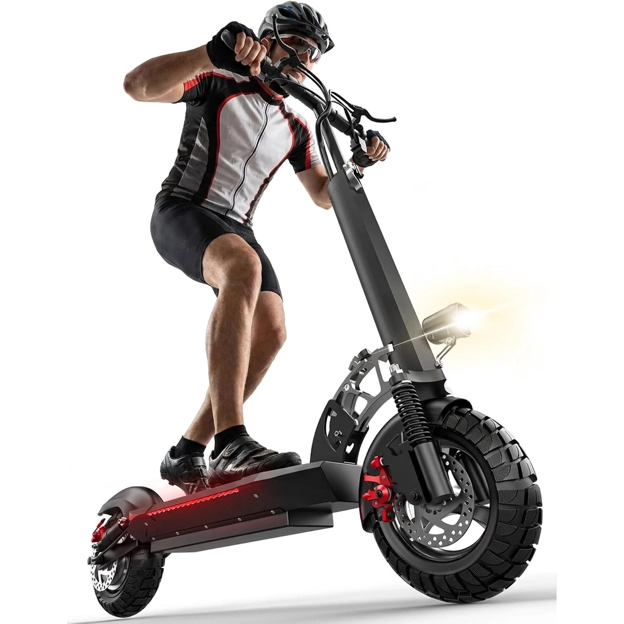 Pikabike 1500W Peak off road Electric Scooter for Adults, 35Mile Range, 48V 15AH Detachable Battery with Seat, 10-inch tires, UL2272 Certified