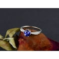 thumbnail image 4 of Affordable Antique Half Carat Sapphire and Diamond Engagement Ring in White Gold, 4 of 4