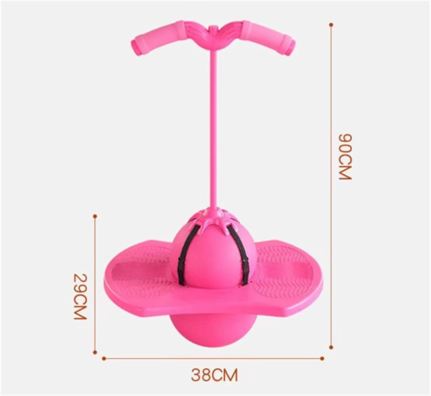 Balance Jumping Ball, Jump Balance Ball with Durable Handle and Pump, Supports Core Strength and Coordination, Fun Exercise for Kids and Adults at Home, Parks