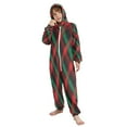 thumbnail image 5 of Vzayyk 4T-14Y Size Aviliable Cozy One-Piece Footless Sleeper Pajama Deep Green Tartan Plaid, 5 of 8