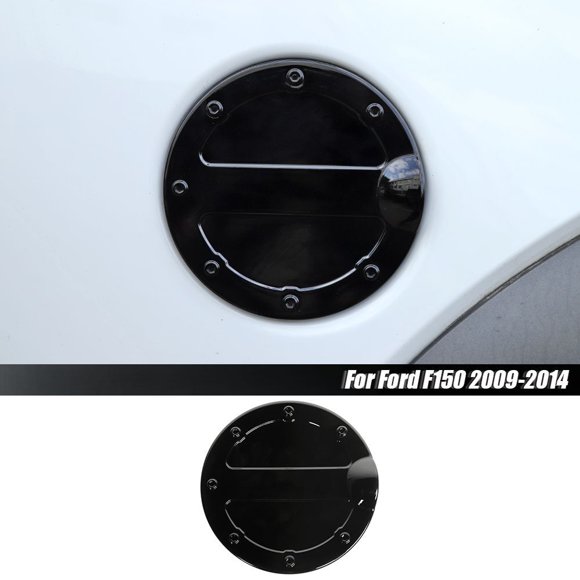 CheroCar Gas Cap Trim Fuel Tank Cover Decor Accessories for Ford F150 Raptor 2009-2014, Black