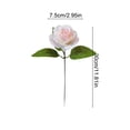 thumbnail image 3 of Artificial Rose Stems With Leaves, Wedding Bouquet Decorative Florals With Ribbon-Wrapped Base, for Indoor and Outdoor Use, Pink, 3 of 6