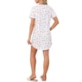 thumbnail image 3 of INSPIRE CHIC Women's Nightshirt Round Neck Short Sleeves Sleepshirt Striped Nightgown 3XL Dot, 3 of 6
