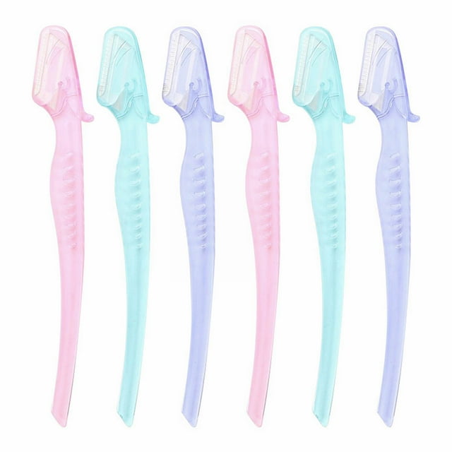 6 Pcs Rasoir à Sourcils à Emporter, Ensemble de Rétention de Poils du Visage Portable