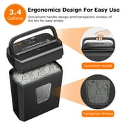 Bonsaii C277-B 6-Sheet Cross Cut Paper Shredder with 3.4 Gallon Wastebasket