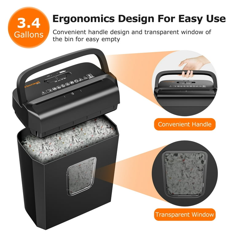 Bonsaii 6-Sheet Cross Cut Paper Shredder with 3.4 Gallon Bonsaii 6-Sheet Cross Cut Paper Shredder with 3.4 Gallon