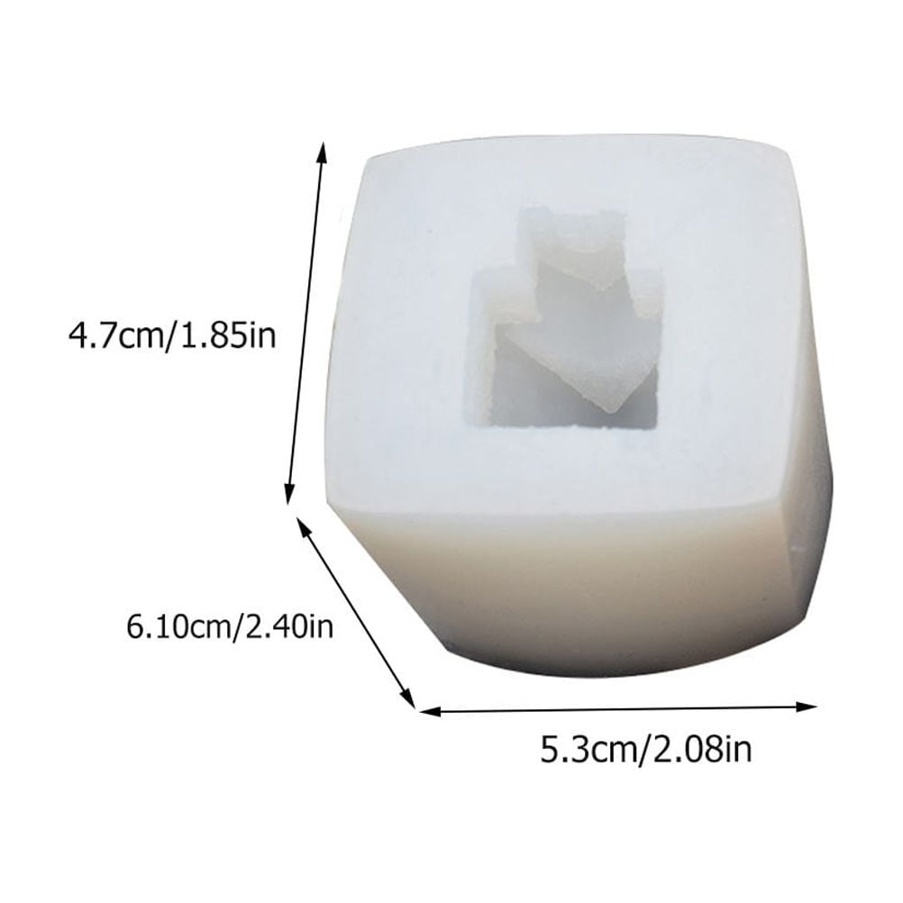 Tineasur 4 Pcs Holiday Soap Candle Mould Candle Mold White Creative Design for Professional Bakers