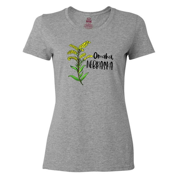 Inktastic Omaha, Nebraska Goldenrod Flower Women's T-Shirt