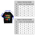 thumbnail image 3 of Niogvi Jesus Loves Me Shirt 𝓴𝓲𝓭𝓼 Black T-Shirt , Jesus Casual Holiday Top For 𝓴𝓲𝓭𝓼 110cm, 3 of 6