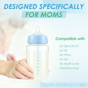 4PCS 10oz Breastmilk Storage Bottle for Milk Cooler 22oz, Breast Milk Cooler Bottles for Fridge Wide Neck Pump Bottles Compatible with Travel Breastfeeding