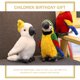 thumbnail image 3 of FELTECHELECTR Loro de peluche de juguete, loro de dibujos animados, muñeco de peluche, animales para niños, juguete para el hogar, sofá, decoración, 3 of 7