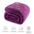 thumbnail image 3 of Whale Flotilla Fleece Twin Size Blanket for Bed 60x80 Inch, Super Plush and Soft 300GSM Blankets for All Season, Fluffy and Lightweight,Purple, 3 of 7
