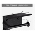 thumbnail image 3 of Portarrollo De Papel Higiénico De Acero Inoxidable color negro, 3 of 4