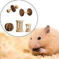 thumbnail image 3 of 5 piezas/10 piezas de juguetes para masticar hámster de madera para animales pequeños, campana de ejercicio A, 3 of 6