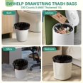 thumbnail image 2 of SWIHELP Drawstring Trash Bags 280 Counts 4 Gallon Garbage Bags 15 Liters Plastic Trash Can Liners Waste Basket Bin Liners, 2 of 6