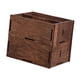 thumbnail image 4 of Organizador de escritorio de madera con compartimentos Organizador de almacenamiento de medios multipropósito Soporte de control remoto para tocador 2 capas sin mango, 4 of 9