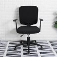 thumbnail image 3 of facefd Stretch Computer Chair Slipcovers Rotating universal one size Chair Seat Covers for Office Black, 3 of 9