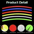thumbnail image 3 of Uxcell 40pcs Reflective Wheel Strips 0.4"x8.3" Night Reflective Safety Stripe Decals Outdoor Bicycle Adhesive Reflector Stickers for Vehicles Trailers Trucks Bike Cars Signs, Blue, 3 of 6