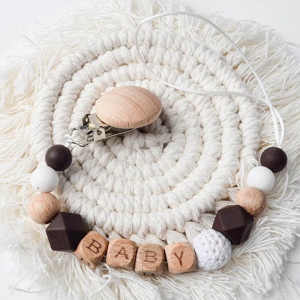 Clips de chupete para bebé, mordedores con nombre personalizado, juguetes de chupete, soporte para pezones, cadena de Clip, accesorios para bebés, regalos personalizados para recién nacidos