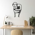 thumbnail image 5 of LaModaHome Exclusive Minimalist Boy And Cat Metal Wall Art – Durable & Artistic Metal Wall Art for Home and Office Decor, Perfect for Any Interior Design Aesthetic, 5 of 5
