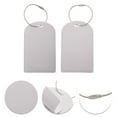 thumbnail image 3 of Unique Bargains 1 Pc Semicircle Vertical Style Luggage Tag for Office White PU, 3 of 5