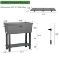 Aoodor 30''×14''×29'' Elevated Raised Planter Box with Legs,Storage