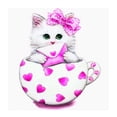 thumbnail image 1 of Gato de dibujos animados DIY 5D diamante pintura para niños Rosado Hugo Kit de pintura de diamantes, 1 of 8