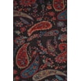 thumbnail image 3 of Scarf Paisley Plants Motif Black Fringed, 3 of 3