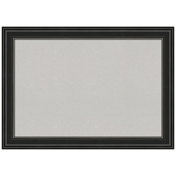 Amanti Art Grey Cork Board Framed Ridge Black Bulletin Board 42 in. x 30 in.