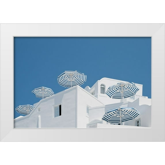 Wride, Linda 14x11 White Modern Wood Framed Museum Art Print Titled - Blue and white