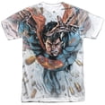 thumbnail image 1 of Superman Men's  Bullets In The Sky Sublimation T-shirt White, 1 of 2