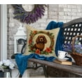 thumbnail image 4 of Water Spaniel Christmas Flowers Throw Pillow 18 in x 18 in, 4 of 5