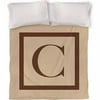 IDG Classic Block Monogram Duvet Cover, Caramel