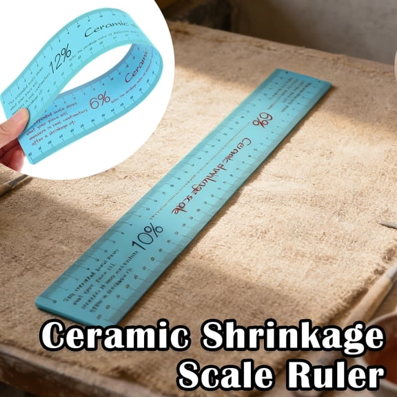 Ceramic Shrinkage Scale Ruler, Ceramic Measuring Ruler Pottery Tool for Carving Shaping Clay Sculpture Modeling