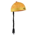 thumbnail image 3 of Gorra de Emprerador Chino con Trenzas Sombrero Divertuido de Novedad con Cola de Accesorios para Disfraces Amarillo, 3 of 8