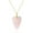 Rose Quartz, variant on Crystal Necklaces for Women, Healing Heart Shaped Stone Peandant Necklace 14K Gold Plated Natural Gemstone Jewelry Gifts