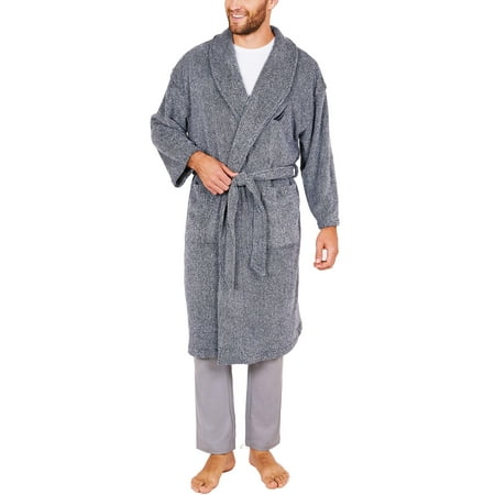 Mens Sleepwear One Cozy Soft Plush Tie-Waist Robes One Size