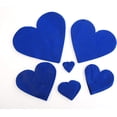 thumbnail image 3 of Playfully Ever After 1 to 6 inch Multi-Size Pack 24pc Felt Hearts (Navy Blue), 3 of 5