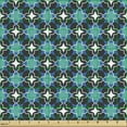 thumbnail image 2 of Antique Oriental Fabric by the Yard, Energetic Look Intricate Tile Pattern, Upholstery Fabric for Dining Chairs Home Decor Accents, Seafoam Sea Blue by Ambesonne, 2 of 5
