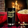 thumbnail image 3 of Happy 72th Birthday Tumblers Gifts for Men Women, Back in 1951 Stainless Steel Tumblers Gifts, 1951 72 Years Old Birthday Gift For Wife Husband Mom Dad Grandparents, 3 of 6