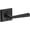 Black, variant on Baldwin Reserve HDFEDRTSR150 Half Dummy Handleset Right Hand Federal Lever and Traditional Square Rose Satin Nickel Finish