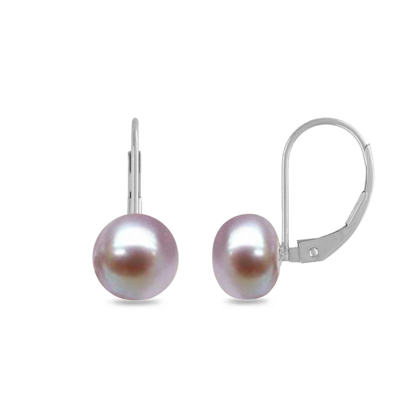 White Pearls Kezef Creations Sterling Silver Cultured Freshwater Pearl Clip On Earrings