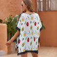 thumbnail image 5 of Egg,avocado And Tomato Pattern Women's Swimsuit Coverup Summer Beach Cover Up Bathing Suit Dress, 5 of 6
