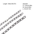 thumbnail image 3 of Practical 100cm Galvanized Steel Chain Silver Roll for Bird Feeders Overhead Lights Artworks and Flowerpots, 3 of 8
