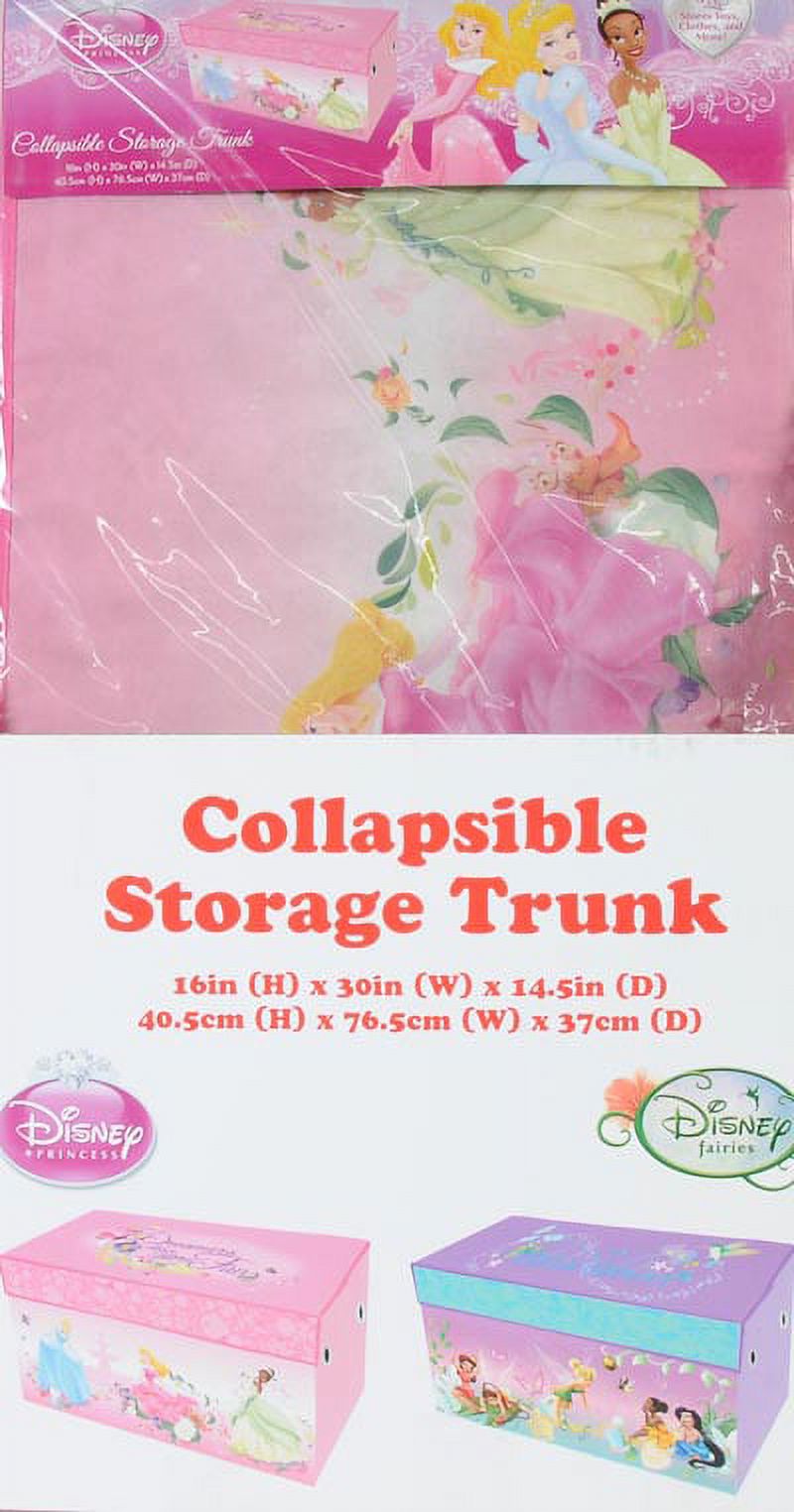 Disney Princess Oversized Soft Pink Canvas Collapsible Storage Toy Trunk for Kids - image 2 of 5