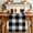 White Black, variant on Black White Plaid Table Runner 36 Inches Long Farmhouse Dress Scarves, Farmhouse Modern Abstract Art Buffalo Dining Tablerunner for Coffee Table/Kitchen Island/Party Décor, Small 13" x 36"