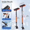 thumbnail image 2 of 42'' Ice Scraper and Extendable Snow Brush for Car Windshield with with Foam Grip and 360° Pivoting Brush Head Snow Scraper,Snow Pushing Plate, Pivoting Snow Broom, 2 of 5
