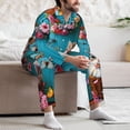 thumbnail image 6 of Bingfone Men's Pajama Set 2 Piece Loungewear PJs, Long Sleeve with Pajama Pants-Whimsical Cats and Flowers Scene, 6 of 7