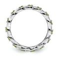 thumbnail image 2 of 925 Sterling Silver Stackable Expressions Peridot Ring S:5, 2 of 5